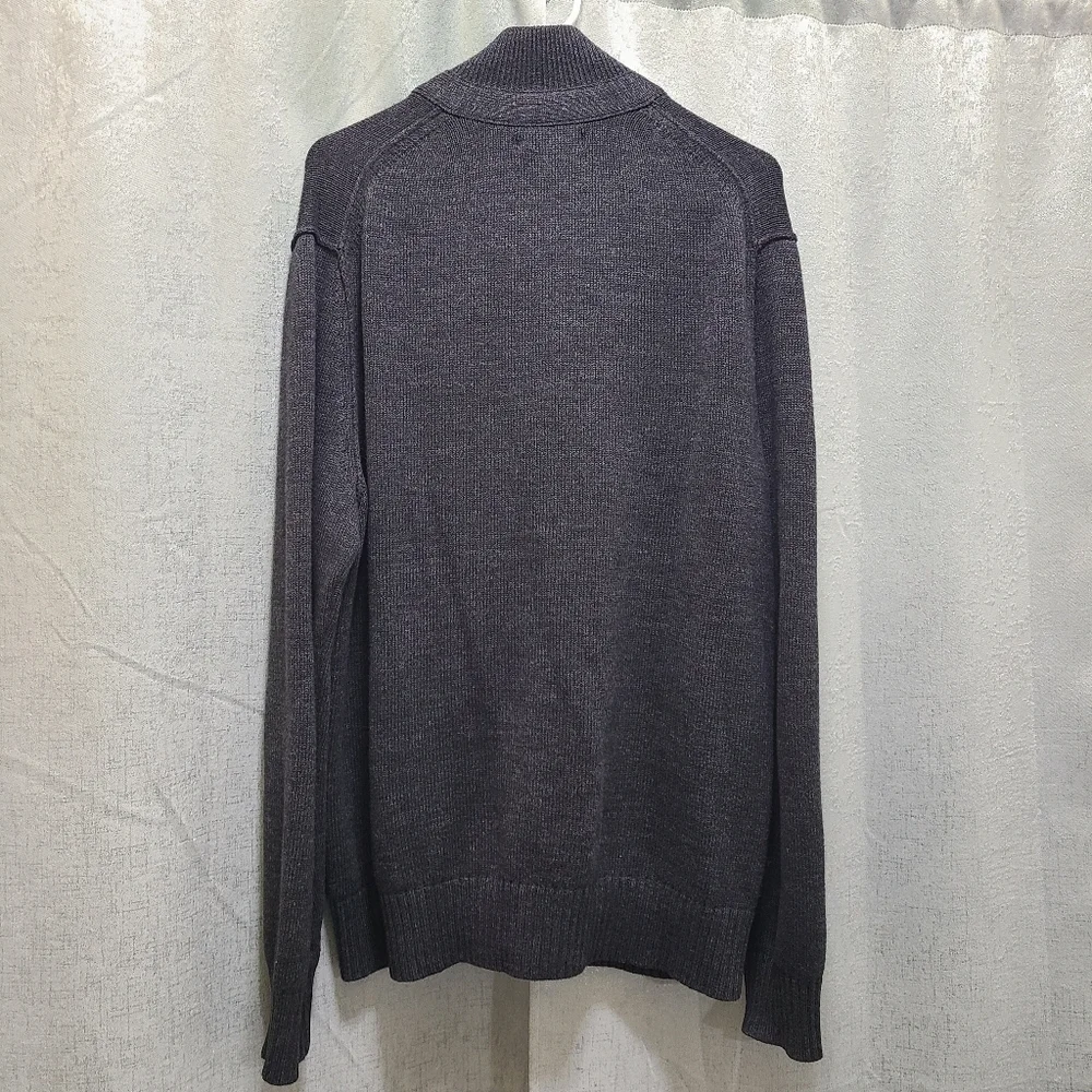 Banana Republic Mens Full Zip Caridigan‎ Charcoal Gray Size L